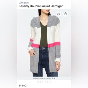 Worn and washed once super soft cardigan. Stitch fix. Pink and grey. Size XS.